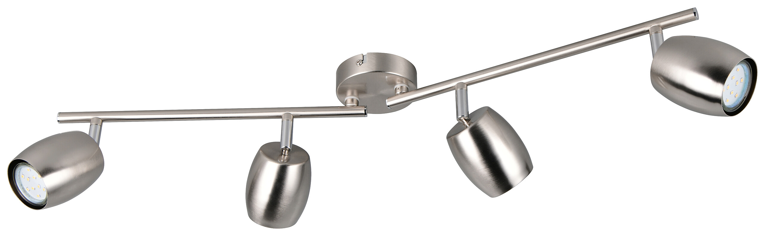 Reality Leuchten Spots Nancy nickel matt Metall B/H/L: ca. 70,5x15,5x8 cm GU10 4 Brennstellen