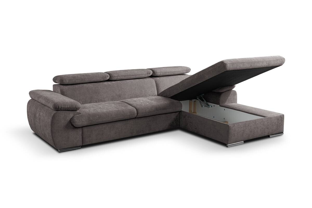 Ecksofa mit Bettfunktion und Bettkasten stone Polyester B/H/T: ca. 284x102x196 cm Ecksofa mit Bettfunktion und Bettkasten stone Polyester B/H/T: ca. 284x102x196 cm