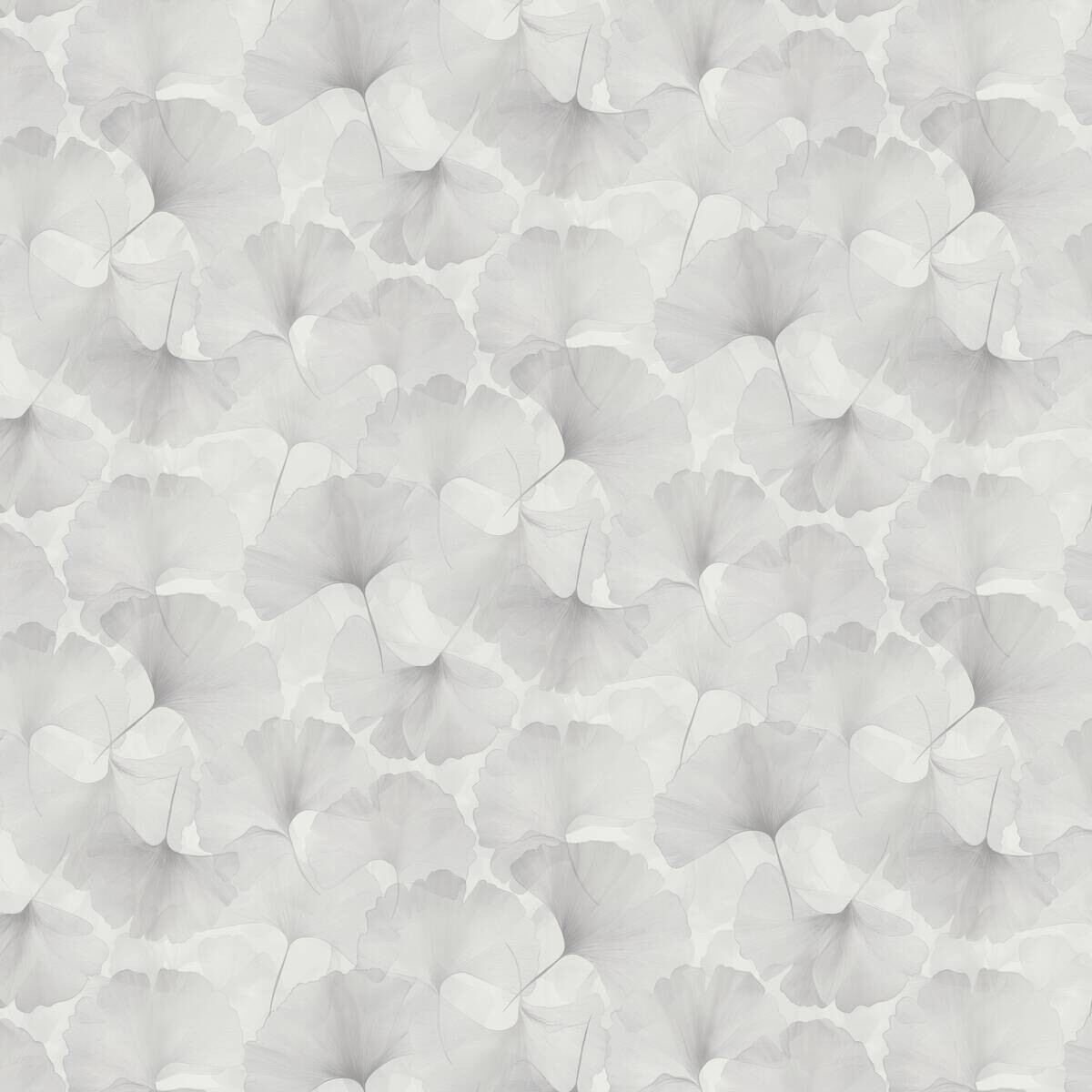 Vliestapete Blätter silber weiß B/L: ca. 53x1005 cm glitzernd