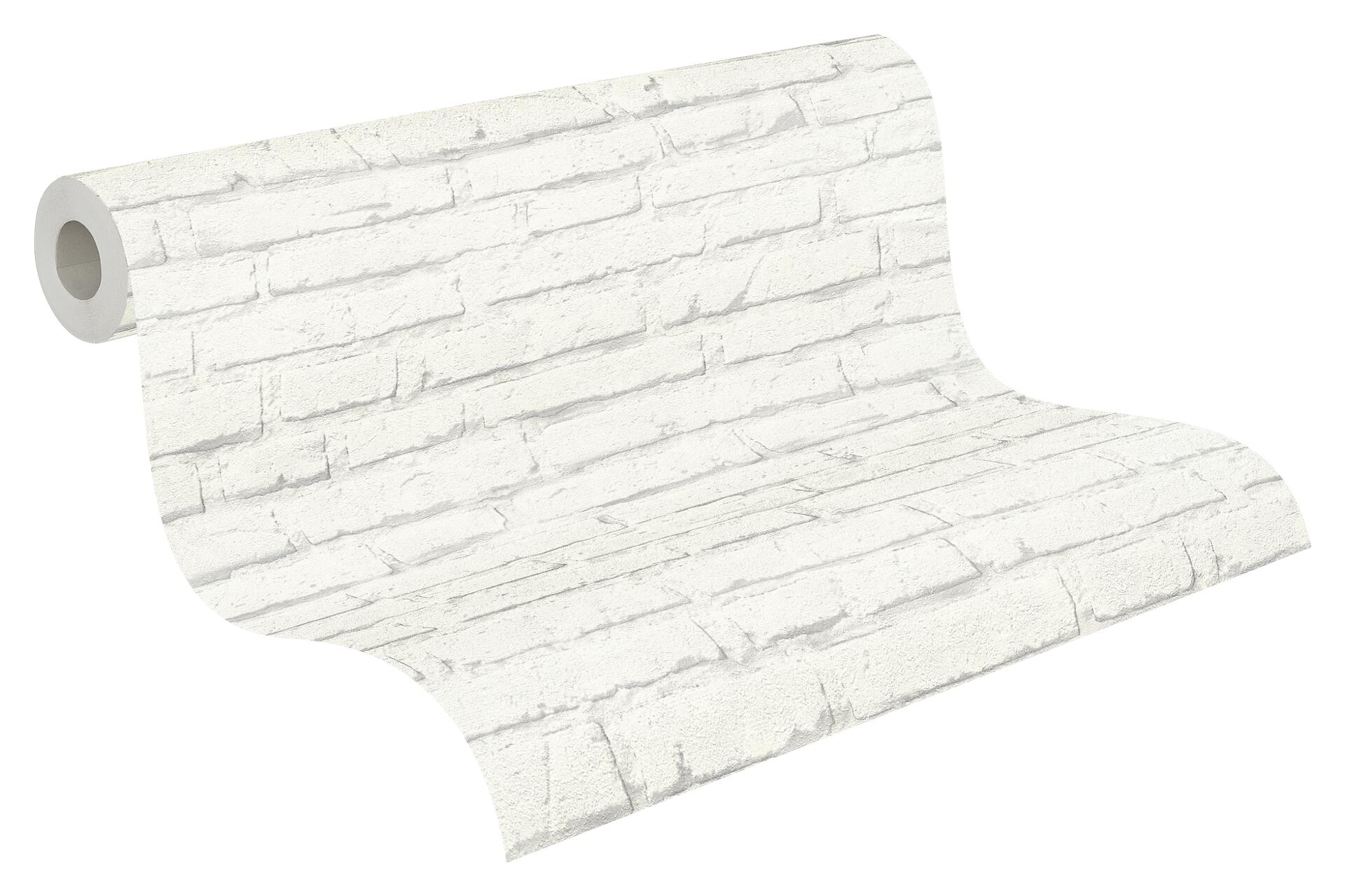 A.S.Creation Vliestapete Authentic Walls 2 Steine grau weiß B/L: ca. 53x1005 cm