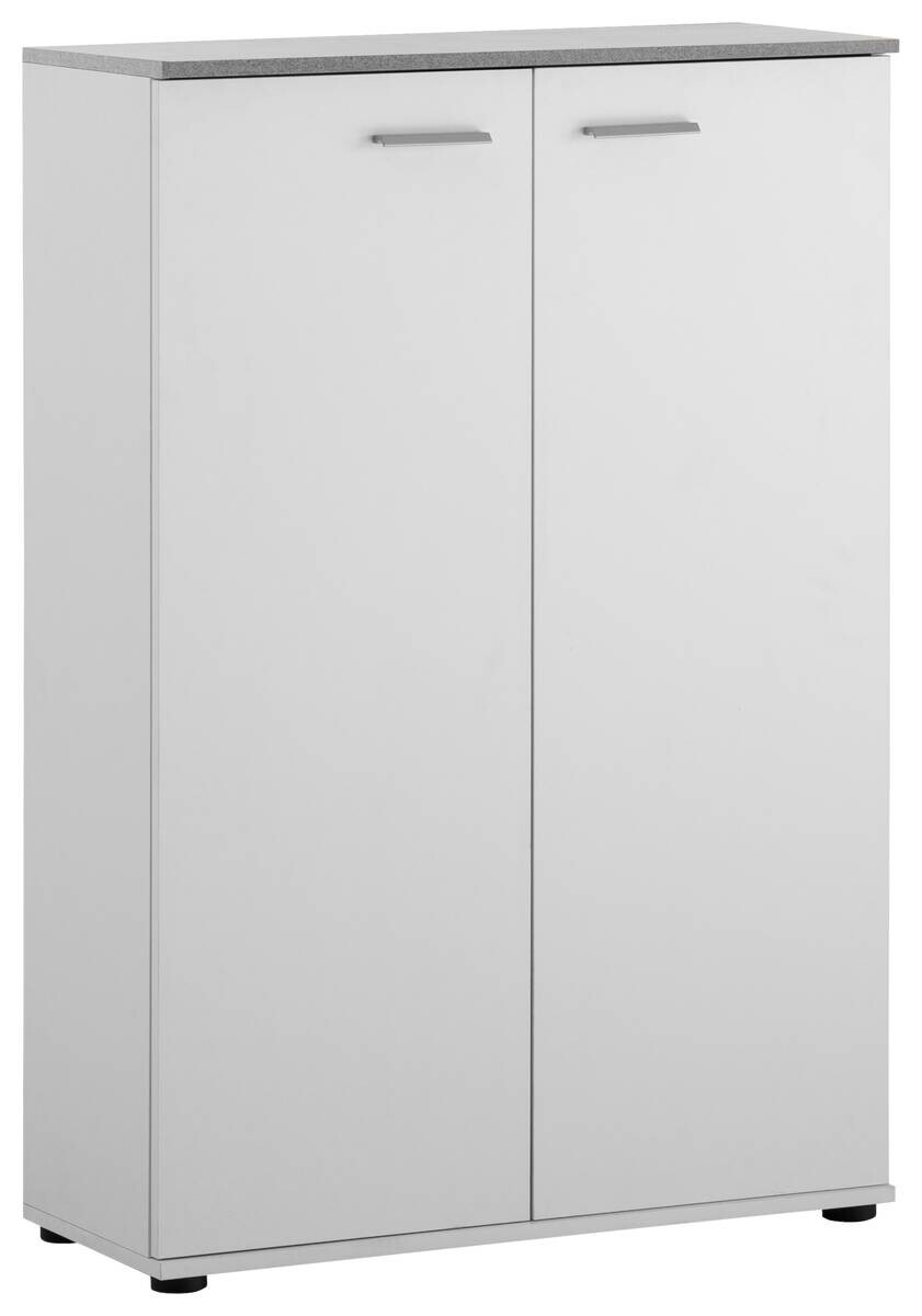 Kommode Alanis weiß matt Beton Optik B/H/T: ca. 80x120x34 cm