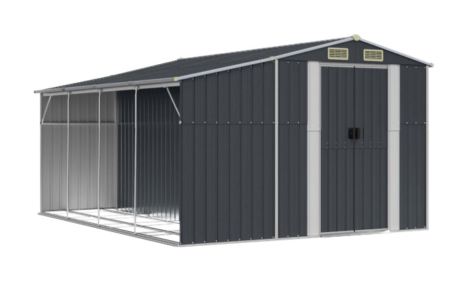 vidaXL Gartenhaus anthrazit