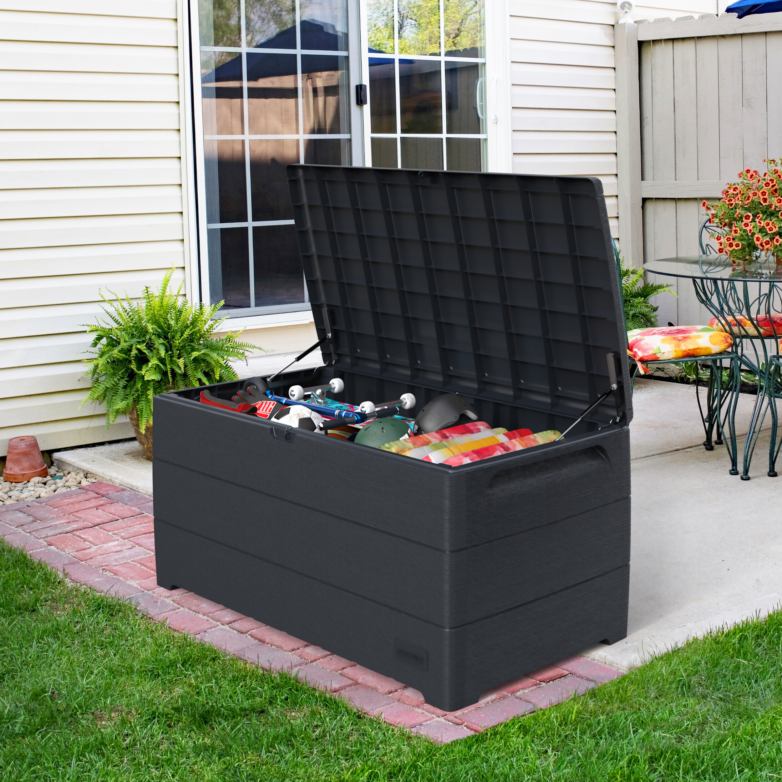 VCM Aufbewahrungsbox Durabox grau Kunststoff B/H/L: ca. 130x110x474 cm