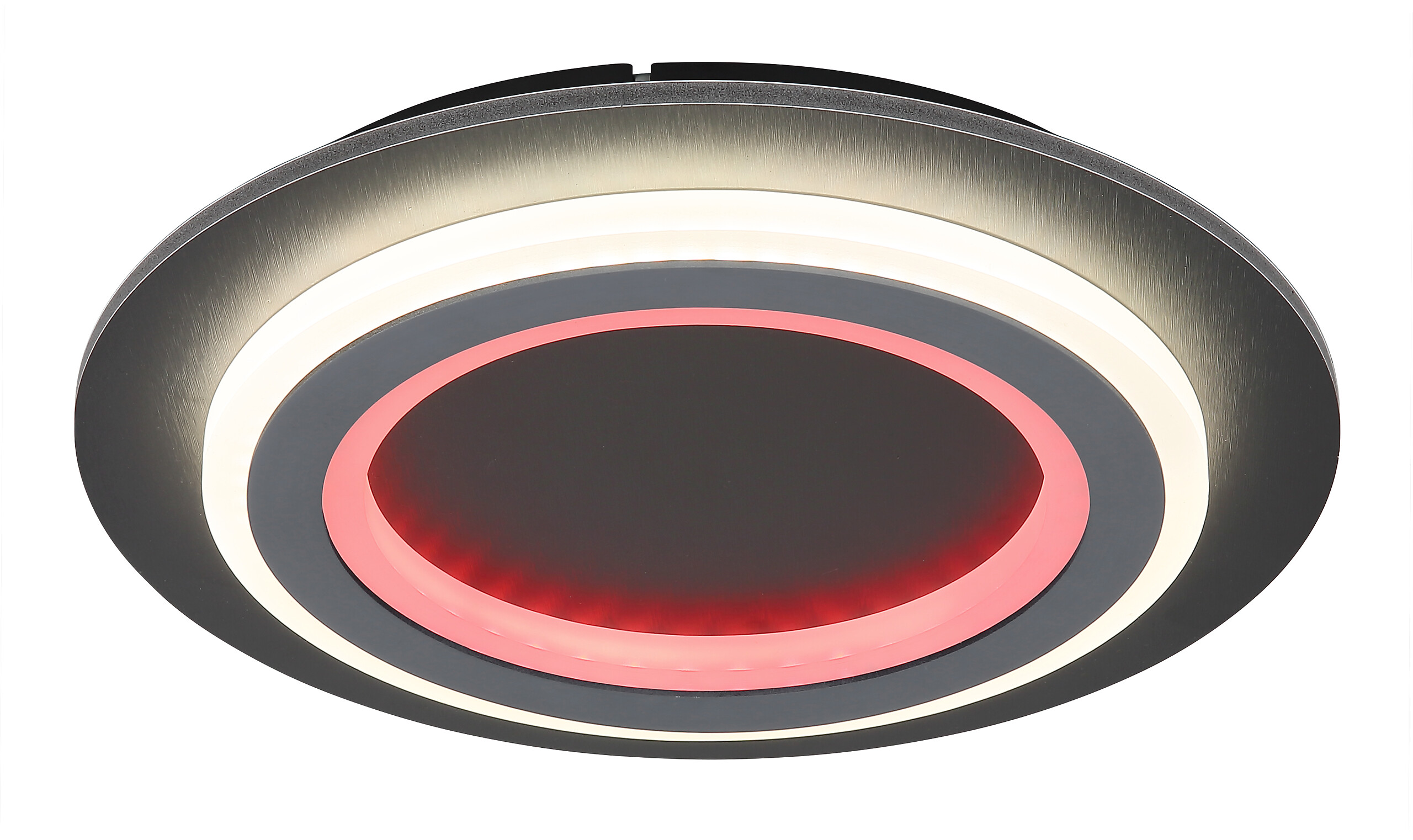 GLOBO LED-Deckenleuchte mattschwarz Opal grau Metall Kunststoff Acryl H/D: ca. 5,5x34 cm 1 Brennstellen