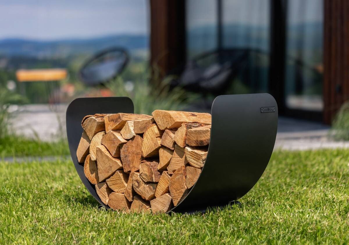 CookKing Kaminholzregal Turyn 70 schwarz B/H/T: ca. 70x45x36 cm