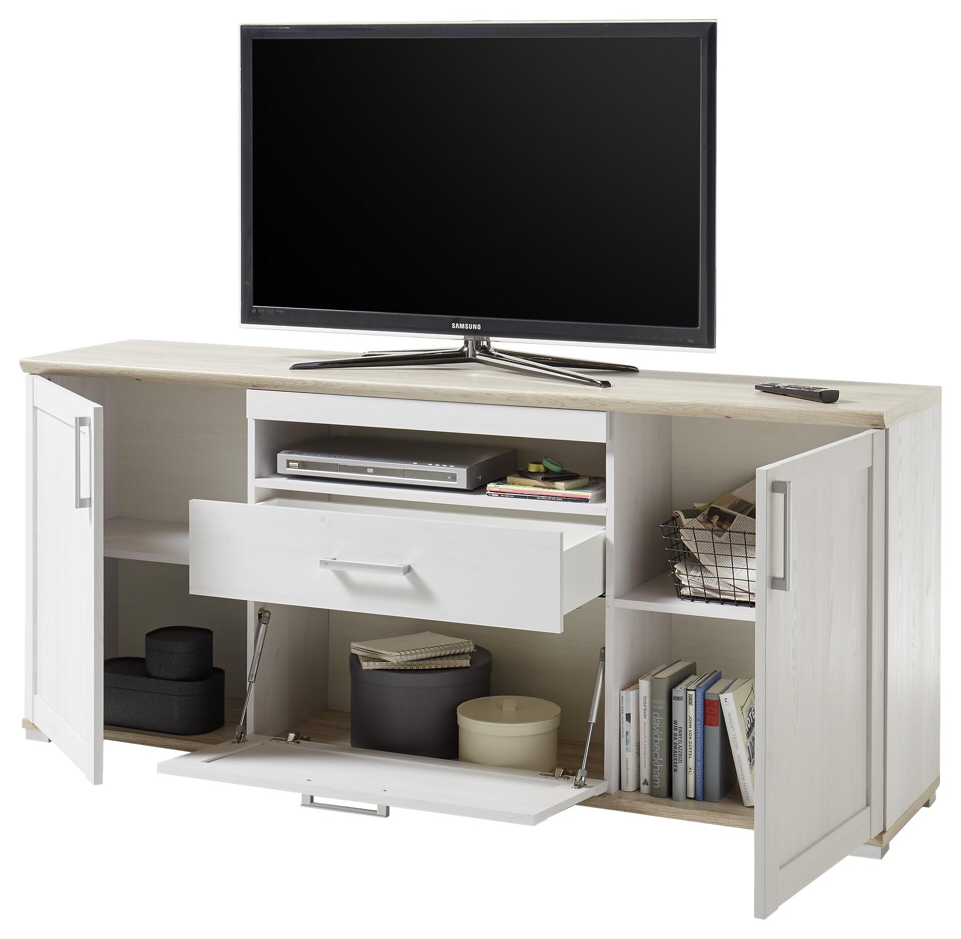 TV-Highboard Romance Sibiu Lärche Nachbildung San-Remo Nachbildung B/H/T: ca. 190x82x44 cm