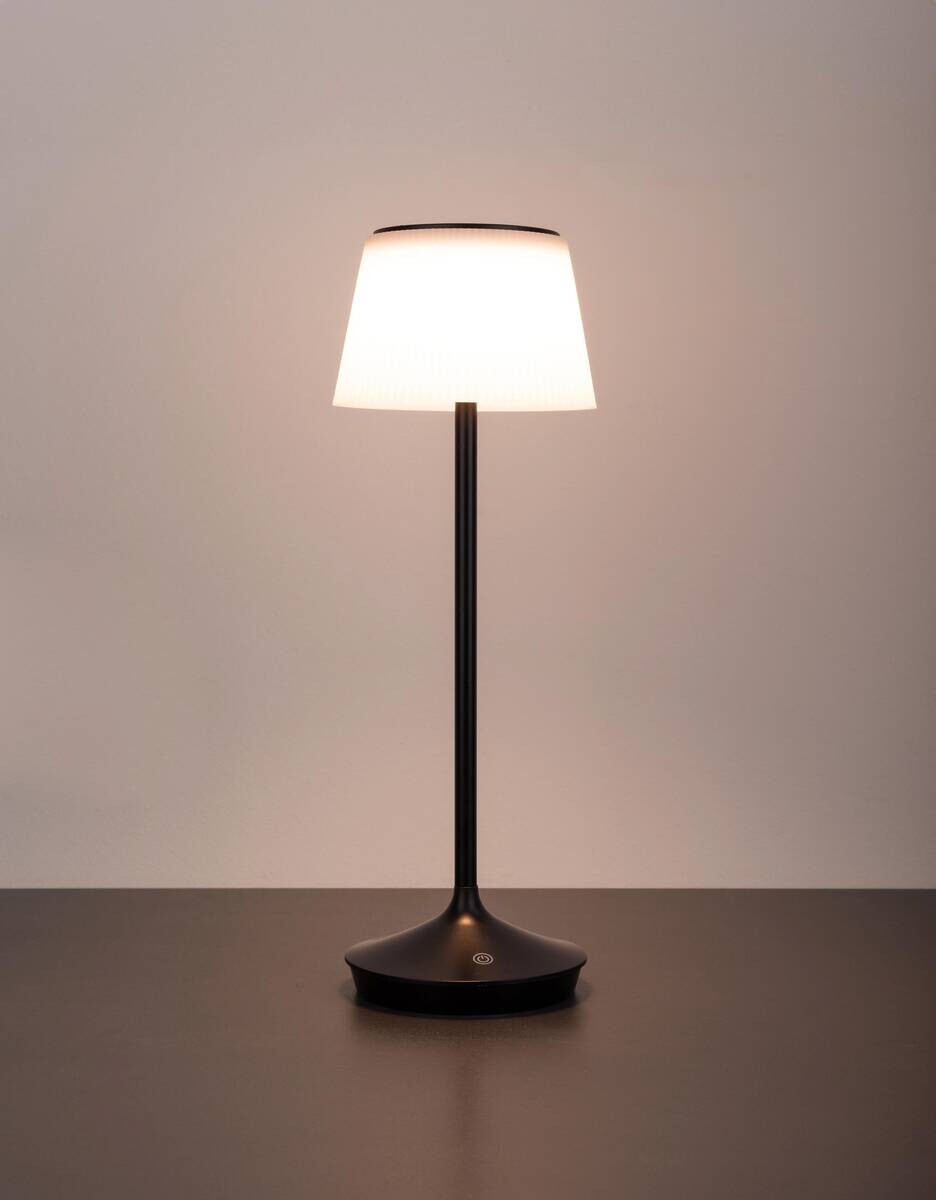 Näve Leuchten Tischleuchte 5310722 schwarz Kunststoff Metall B/H/T: ca. 13x38x13 cm