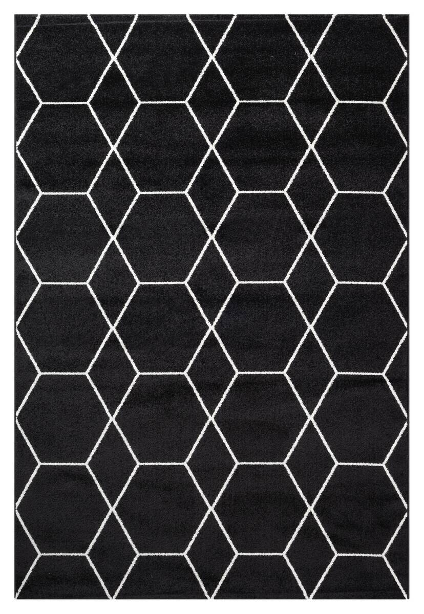 Sanat Teppich Trellis schwarz B/L: ca. 80x150 cm