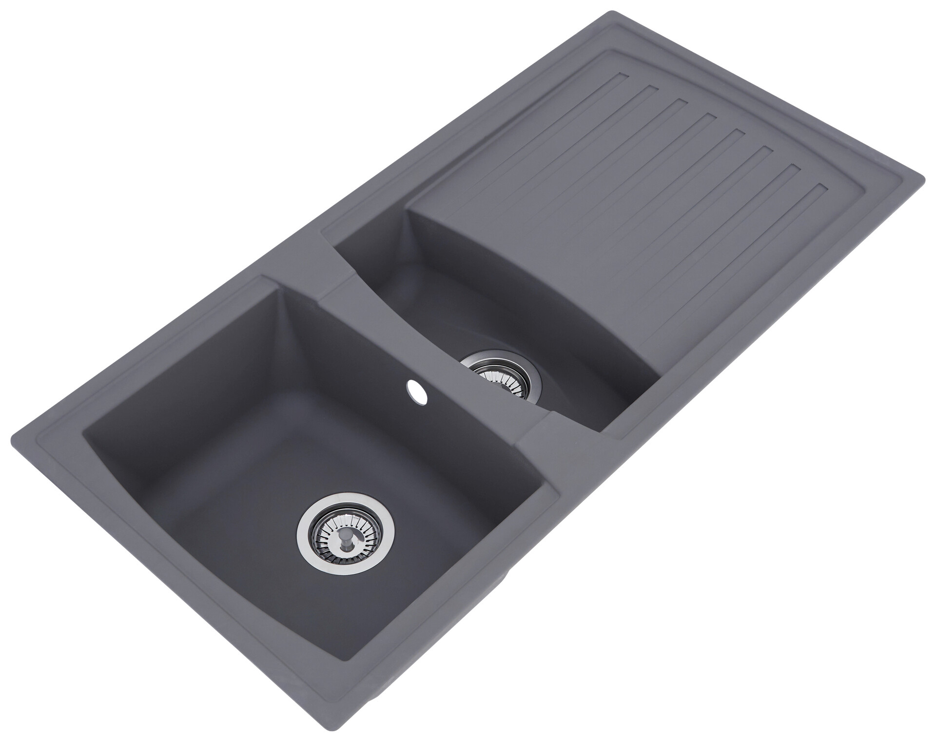 Respekta Einbauspüle Boston 100 x 50 G Beton grau Mineralite B/H/T: ca. 100x20x50 cm