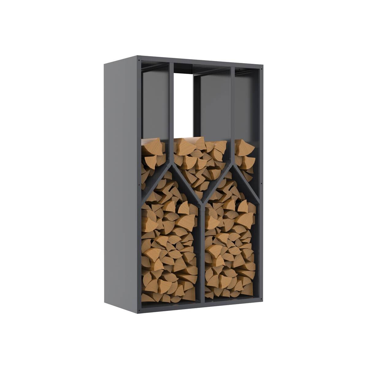 Westmann Kaminholzregal Castra anthrazit B/H/L: ca. 95x160x50 cm