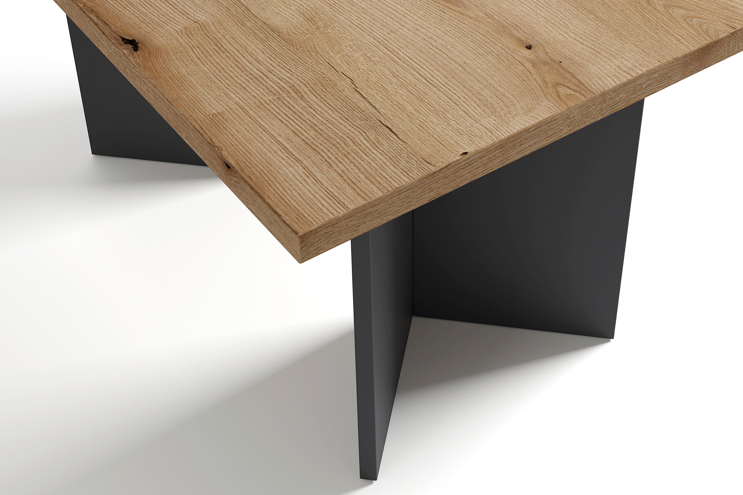 Tisch MARTEN Eiche Nachbildung anthrazit B/H/T: ca. 138x75,5x90 cm