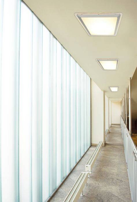 Näve Leuchten LED Deckenleuchte NV1160359 weiß Opal silber Metall Kunststoff B/H/T: ca. 34x8x34 cm null 24 Brennstellen