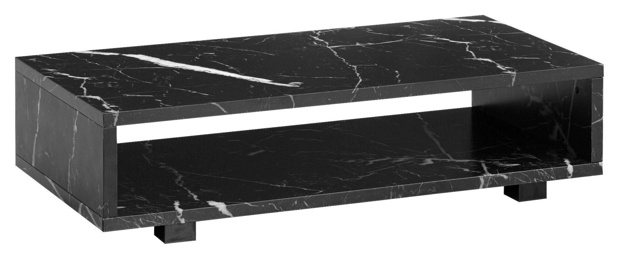 Wohnling Couchtisch schwarz Marmor B/H/T: ca. 100x25x50 cm