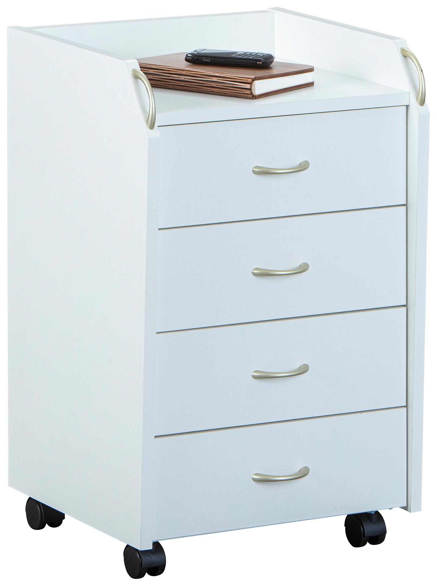 Rollcontainer Pronti weiß B/H/T: ca. 40x65x36 cm