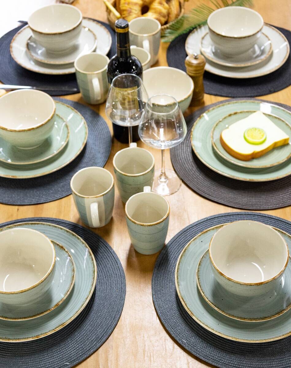 POCOline Kombiservice bunt Steingut 1 tlg.