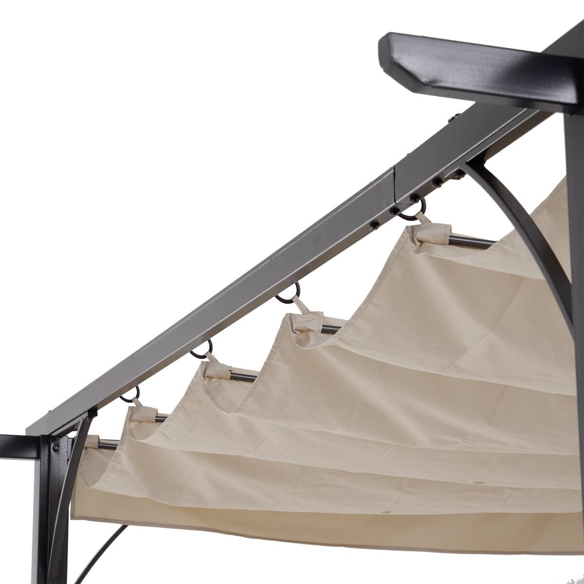 Outsunny Pergola schwarz Metall B/H/L: ca. 300x230x300 cm