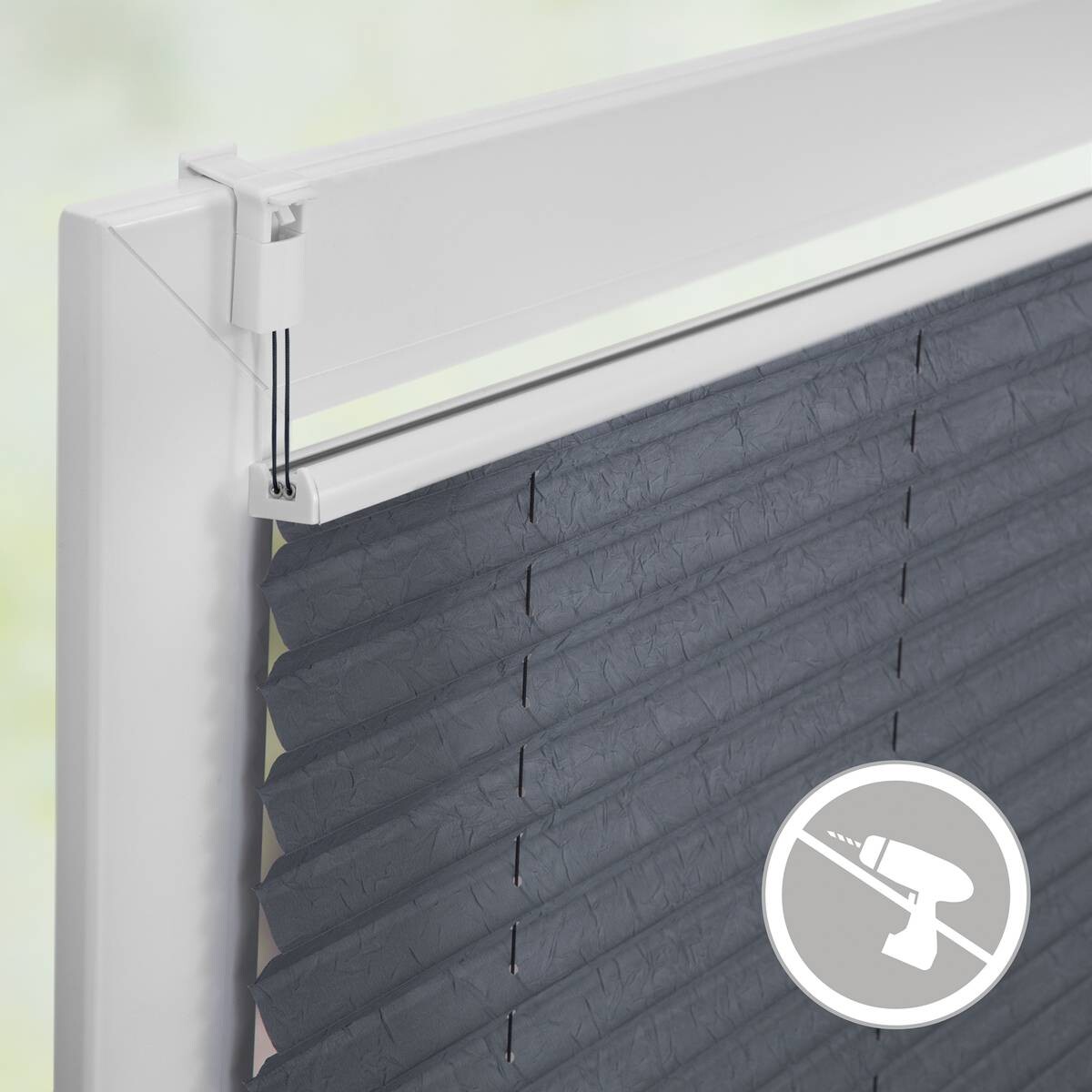 LICHTBLICK Spannplissee grau B/L: ca. 45x130 cm