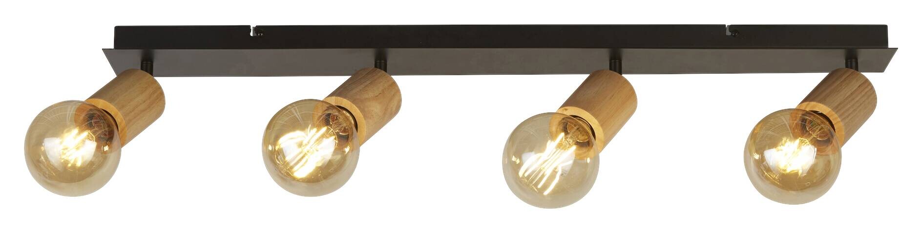 Searchlight Strahler Spinny schwarz braun Stahl B/H/T/L: ca. 10x15x15x91,5 cm E27 4 Brennstellen