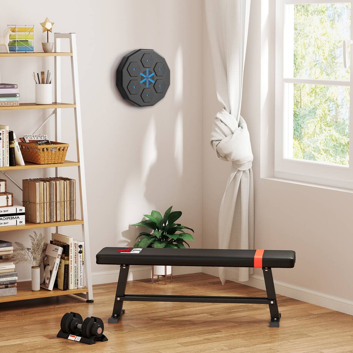 SPORTNOW Hantelset schwarz Stahl B/H/L: ca. 16x16x33 cm