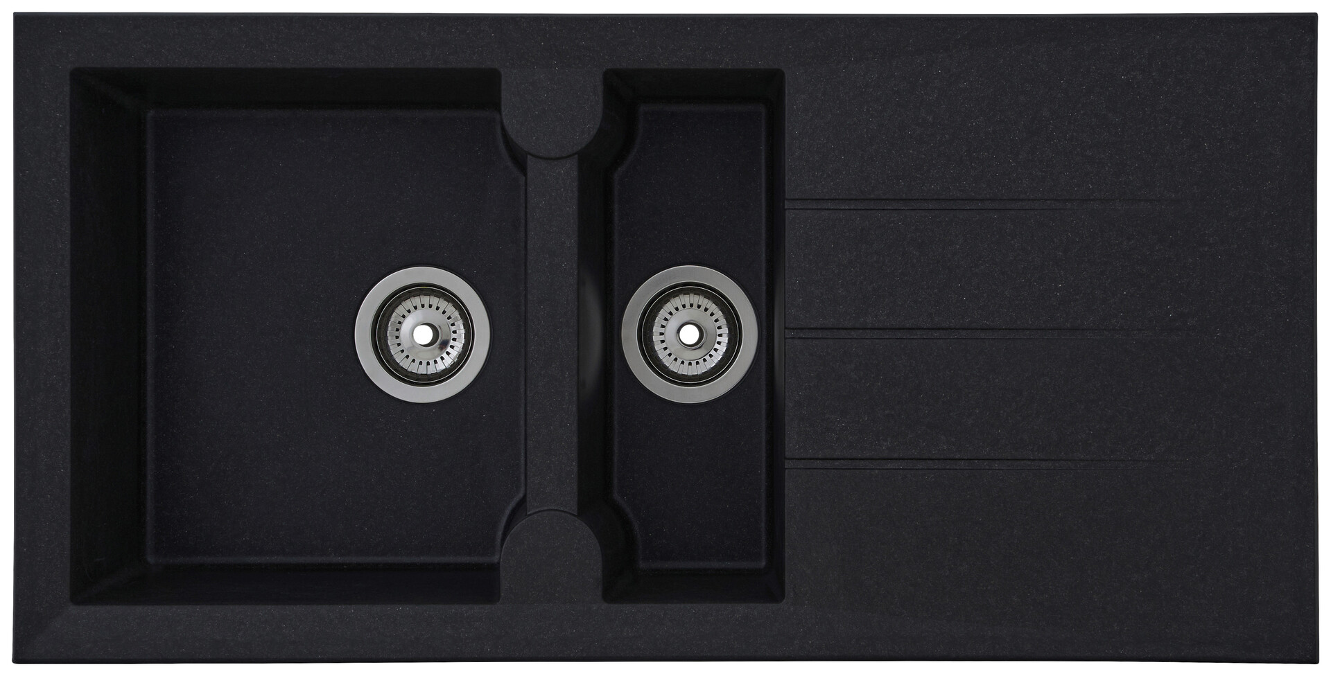 Respekta Einbauspüle Alineo 100 x 50 S schwarz Quarzolite B/H/T: ca. 100x21x50 cm