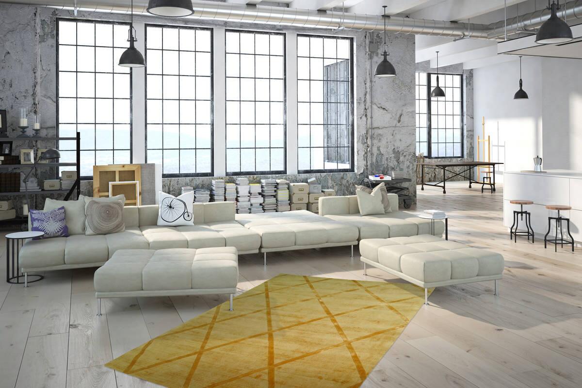 360Living Teppich Luxury gelb B/L: ca. 120x170 cm