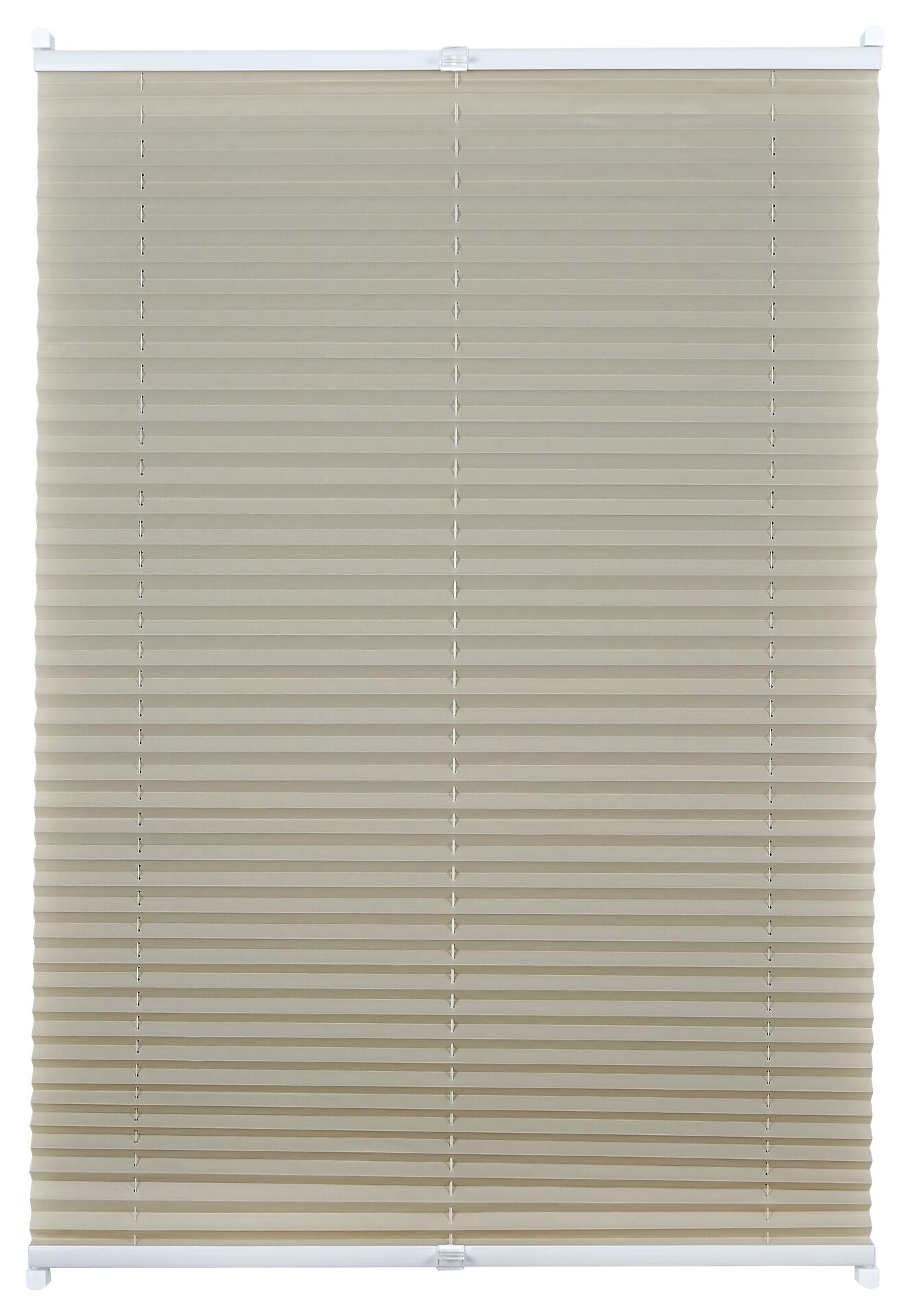 Hochwertiges Klemmplissee sand B/L: ca. 60x130 cm