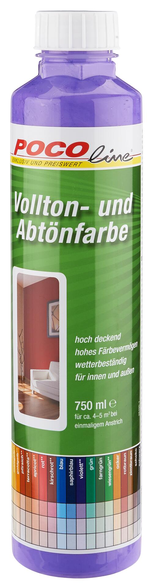 POCOline Vollton- und Abtönfarbe violett ca. 0,75 l