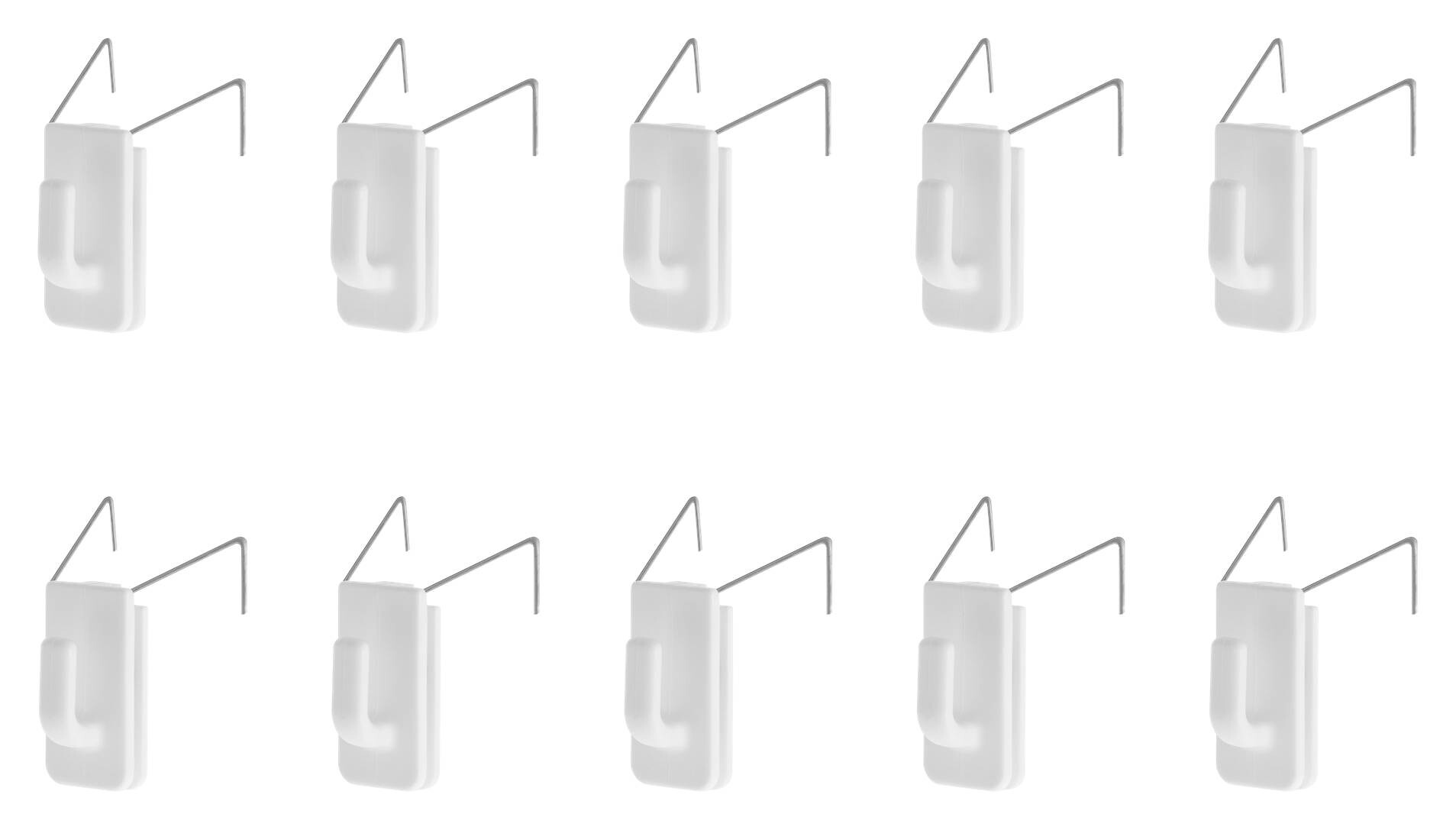 LICHTBLICK Fensterhaken für Dekoration weiß 10 Packstücke