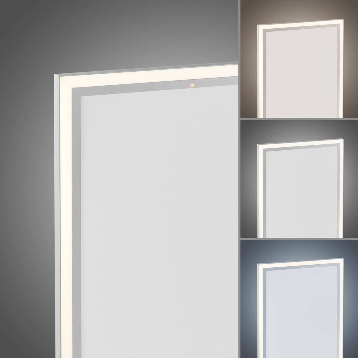 Just Light LED-Deckenleuchte mit Heizfunktion BEROA 18069-16 weiß Kunststoff Metall B/H/T: ca. 60x6,8x120 cm 1 Brennstellen