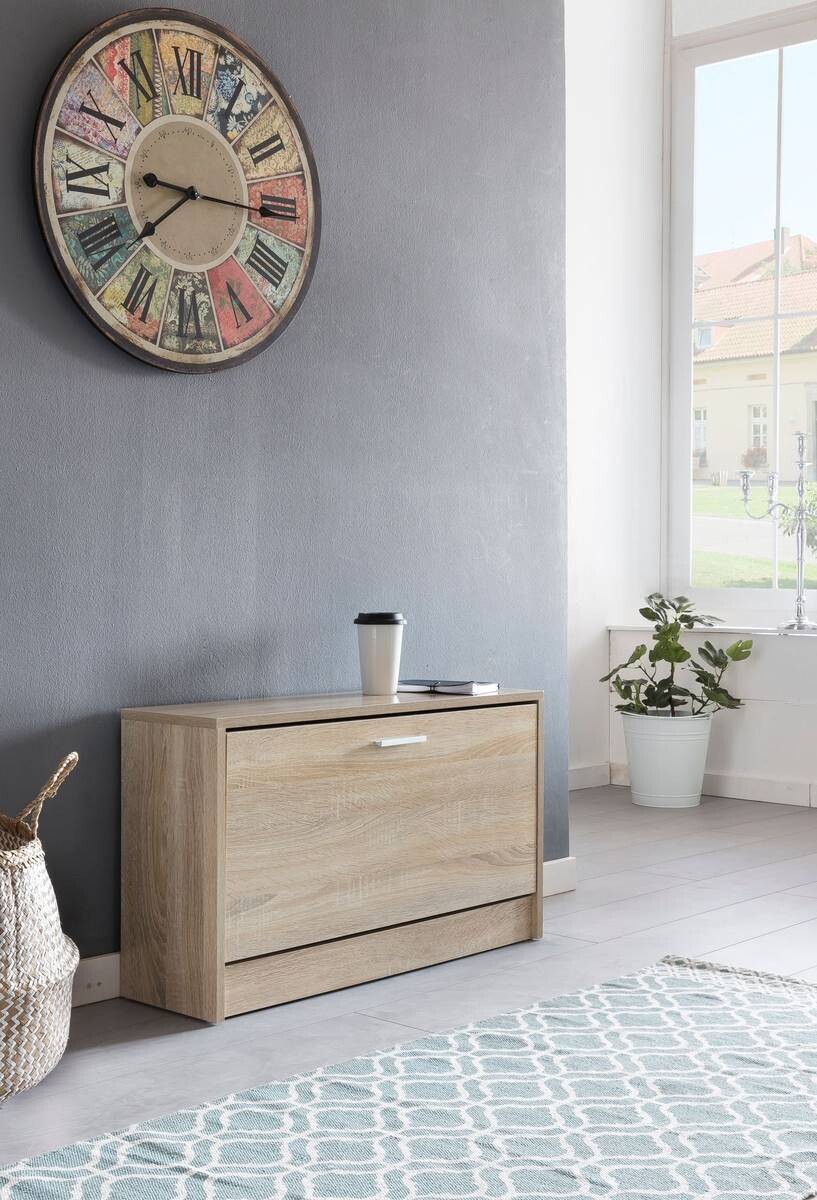 Schuhbank Eiche Sonoma Nachbildung B/H/T: ca. 80x47x24 cm