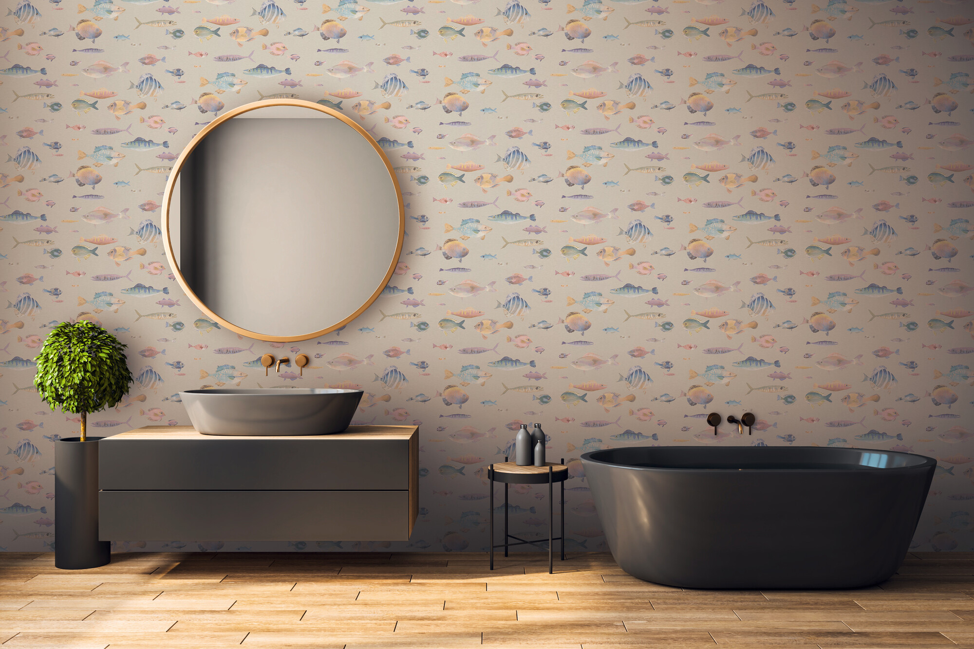 A.S.Creation Vliestapete violett bunt B/H/D: ca. 53x1005x8 cm