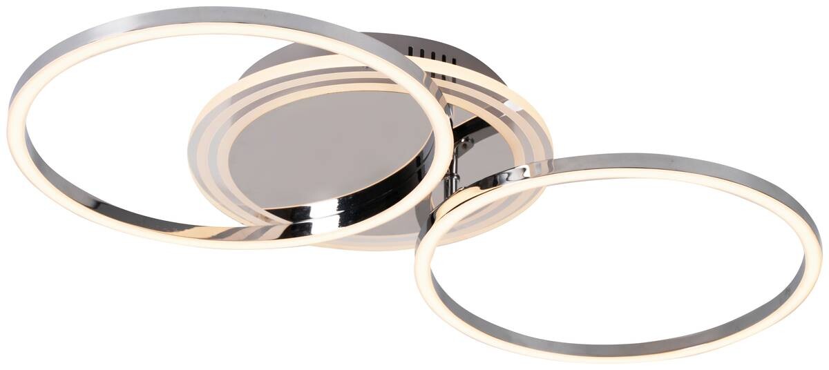 POCOline Deckenleuchte Cecilia Chrom weiß Metall Acryl H/D: ca. 9,5x40 cm