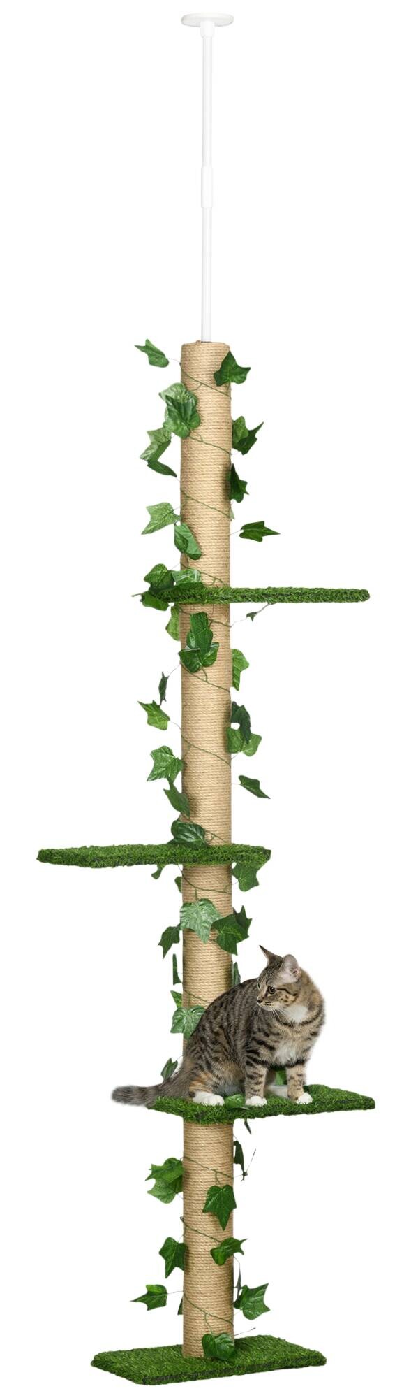 PawHut Kratzbaum gelb Spanplatte B/H/L: ca. 21x242x37 cm