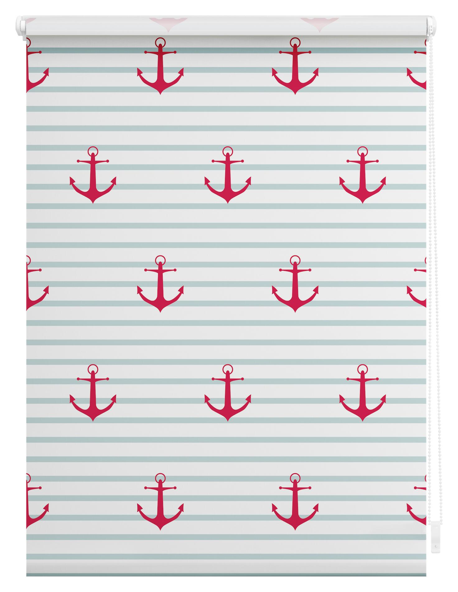 LICHTBLICK Verdunkelungsrollo Anker gestreift türkis B/L: ca. 120x150 cm