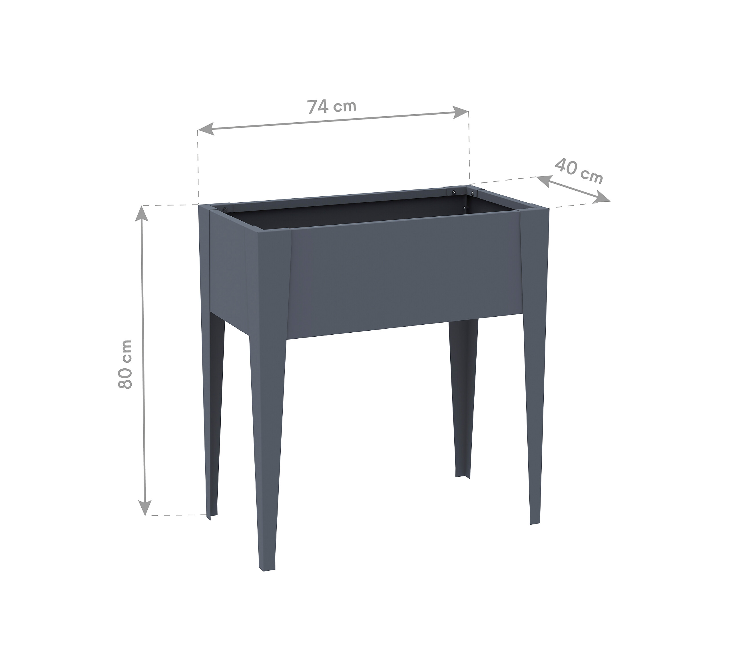 Westmann Hochbeet Vedura anthrazit Stahl B/H/L: ca. 74x80x40 cm