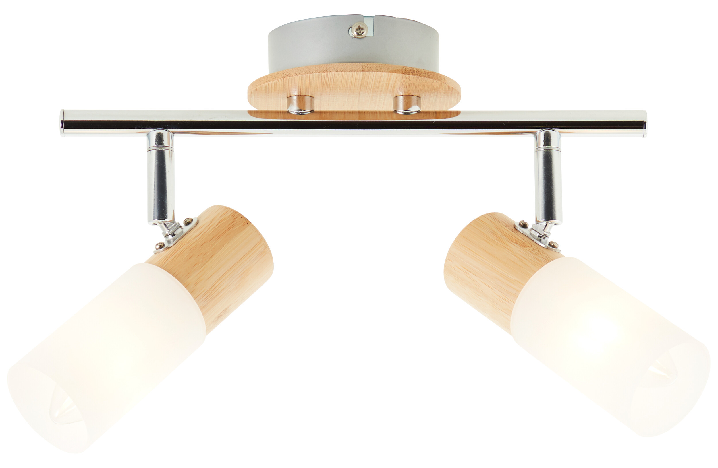 Brilliant Spot Babsan 51413/50 natur weiß Holz Kunststoff B/H/T: ca. 27,5x11,5x18 cm 2 Brennstellen