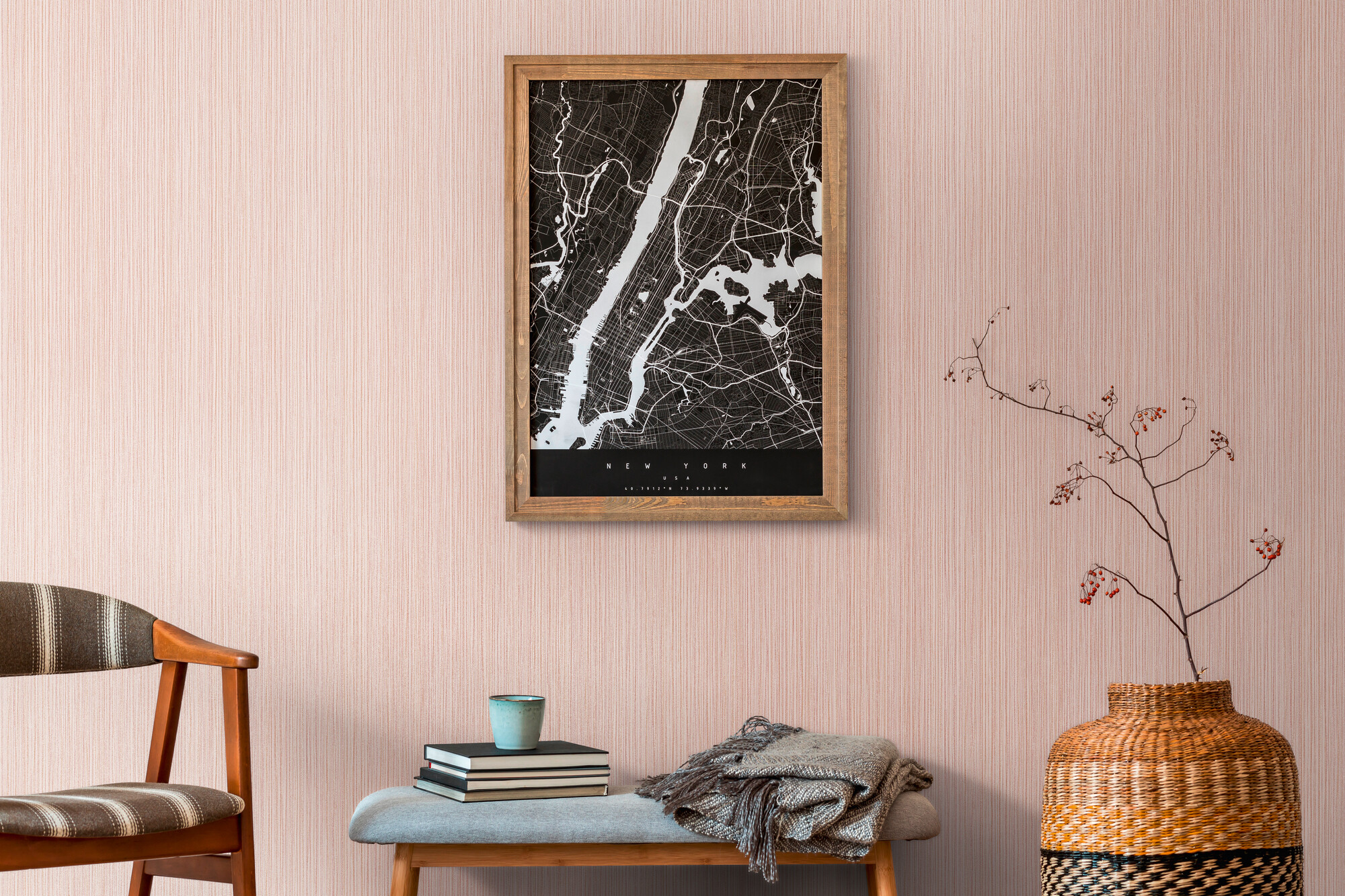 A.S.Creation Vliestapete rosa beige B/H/D: ca. 53x1005x8 cm