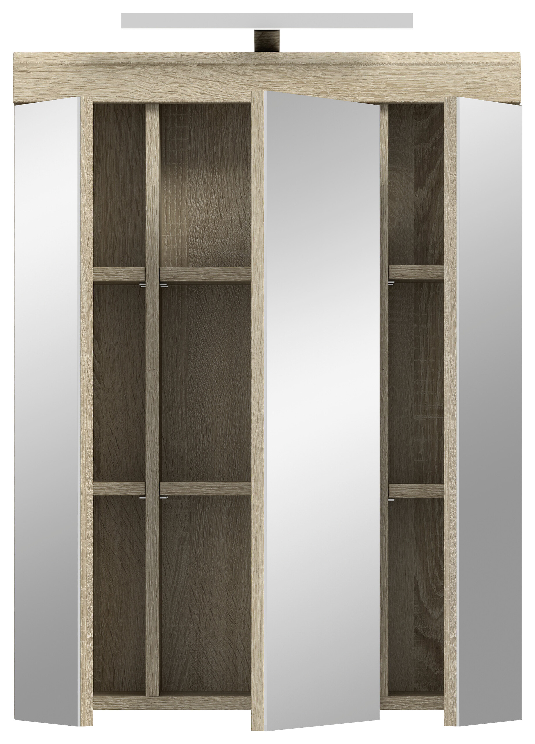 Spiegelschrank Lambada Eiche Sonoma Nachbildung weiß Hochglanz B/H/T: ca. 60x79x37 cm Spiegelschrank Lambada Eiche Sonoma Nachbildung weiß Hochglanz B/H/T: ca. 60x79x37 cm