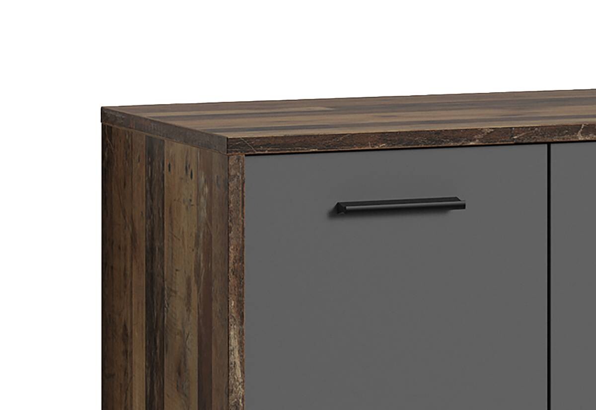 Schuhkommode BEN Eiche Old Wood Nachbildung anthrazit B/H/T: ca. 63x83x35 cm