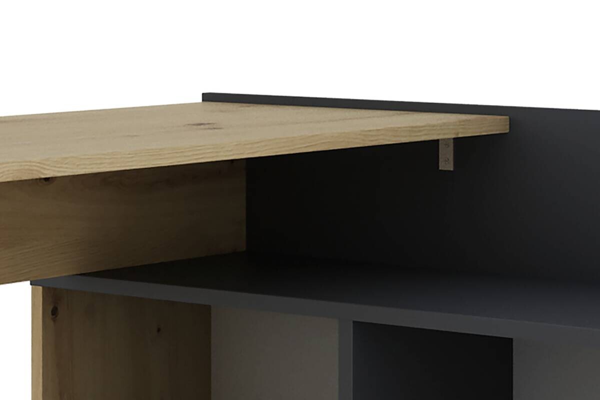 Eckschreibtisch BERNI Eiche Graphit B/H/T: ca. 102x77,5x80 cm