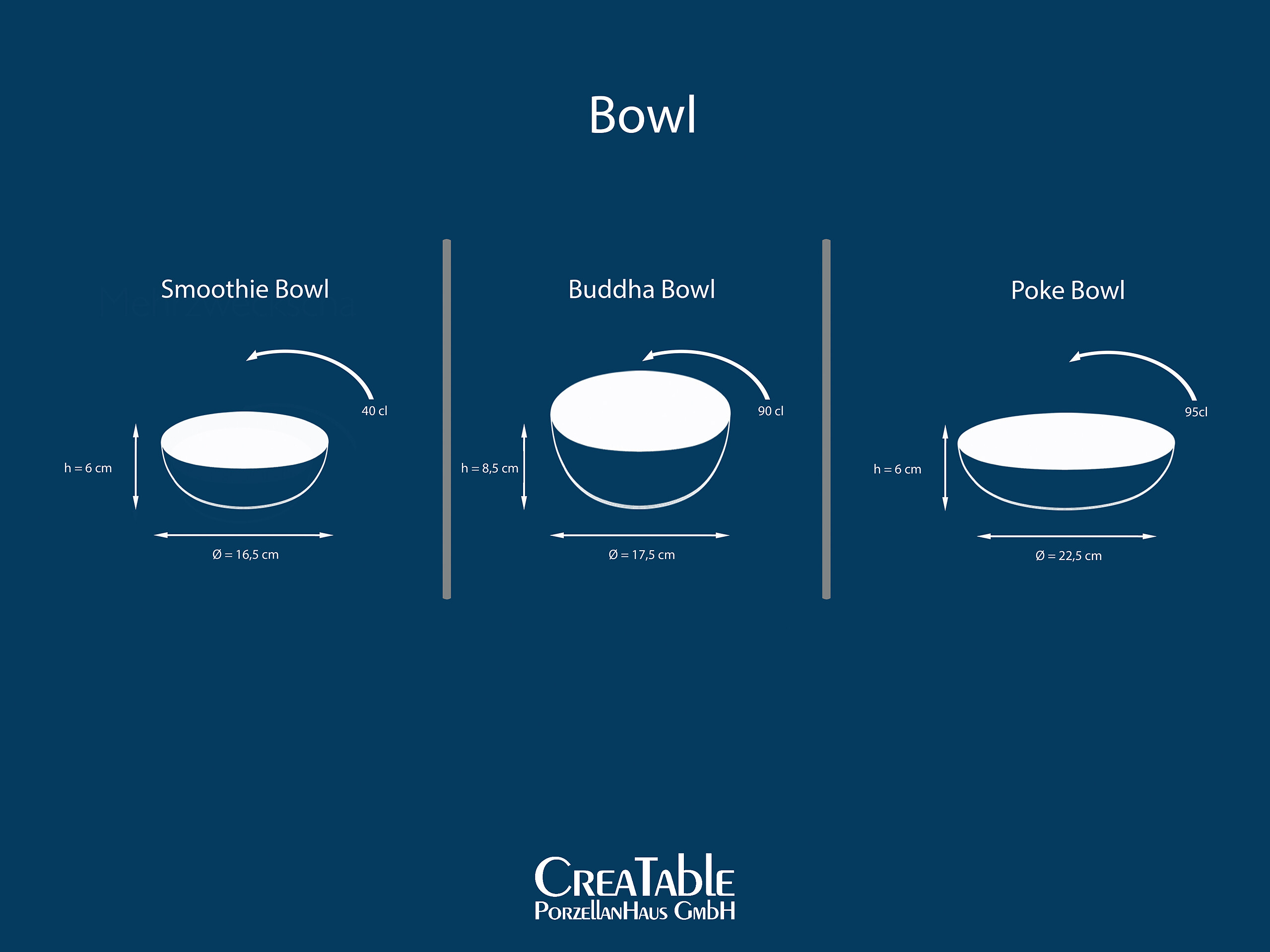 CreaTable Schüsselset Nature Collection mehrfarbig Steinzeug