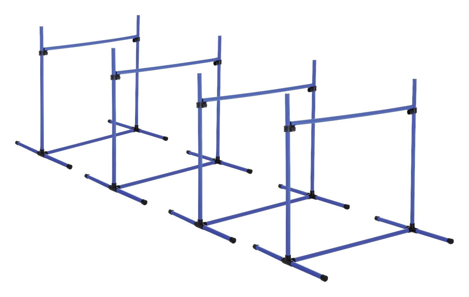 PawHut Agility Hürdenset blau Kunststoff B/H/L: ca. 65x95x95 cm