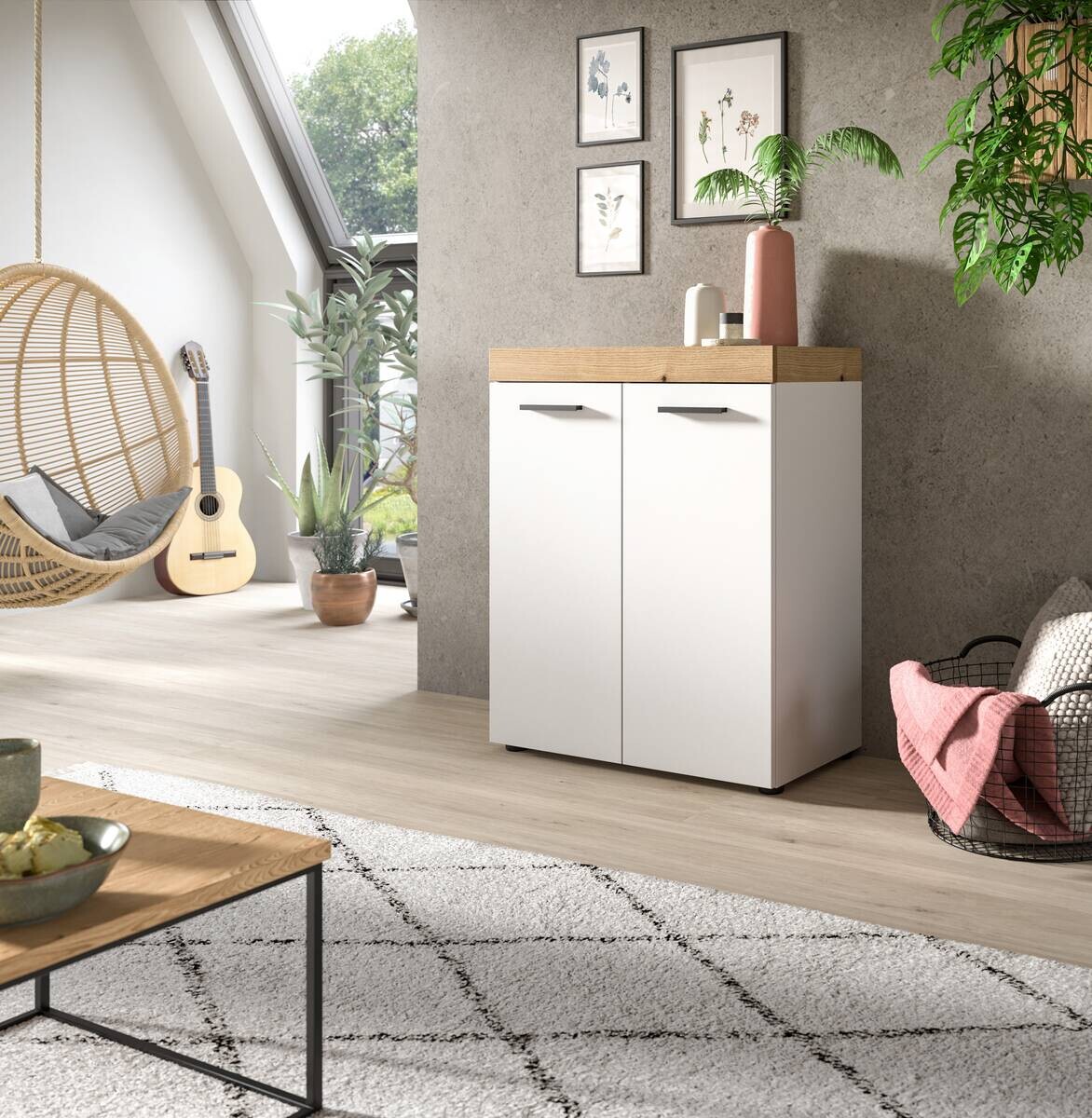 Kommode Sunset weiß B/H/T: ca. 70x86x37 cm