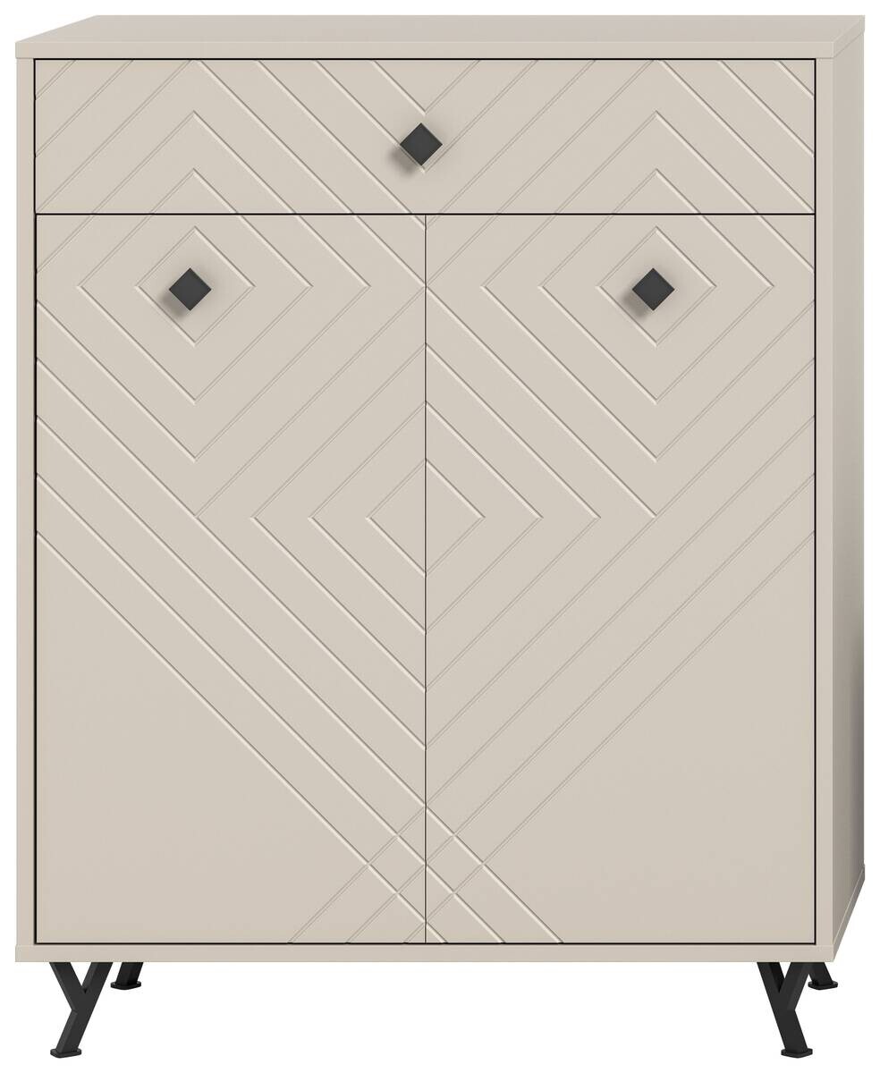 Schuhkommode NOTES sandbeige sandbeige matt B/H/T: ca. 80x100x35 cm