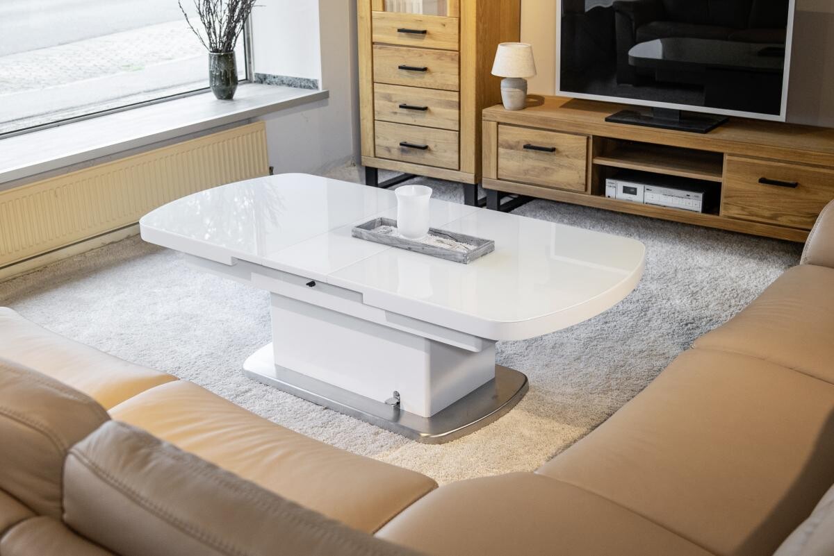 Couchtisch Levi weiß MDF B/H/T: ca. 135x50x75 cm