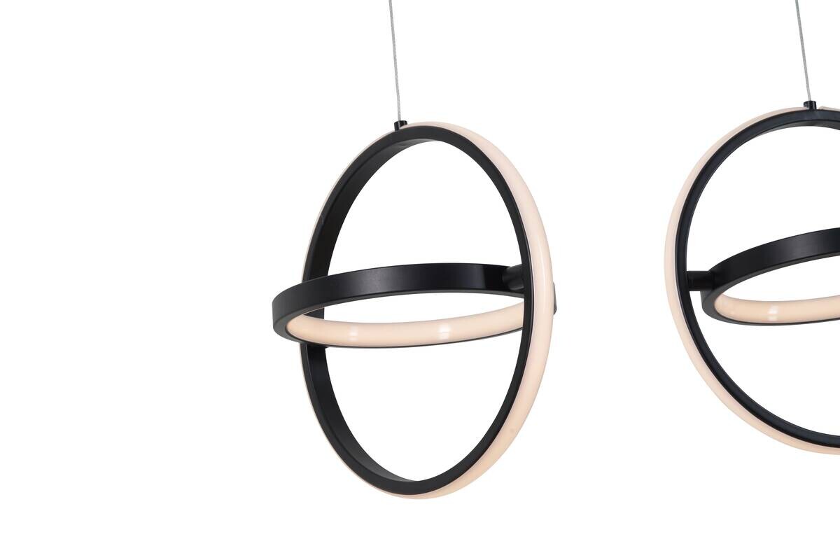 POCOline LED-Pendelleuchte Abby schwarz Metall B/H/L: ca. 30x120x101 cm