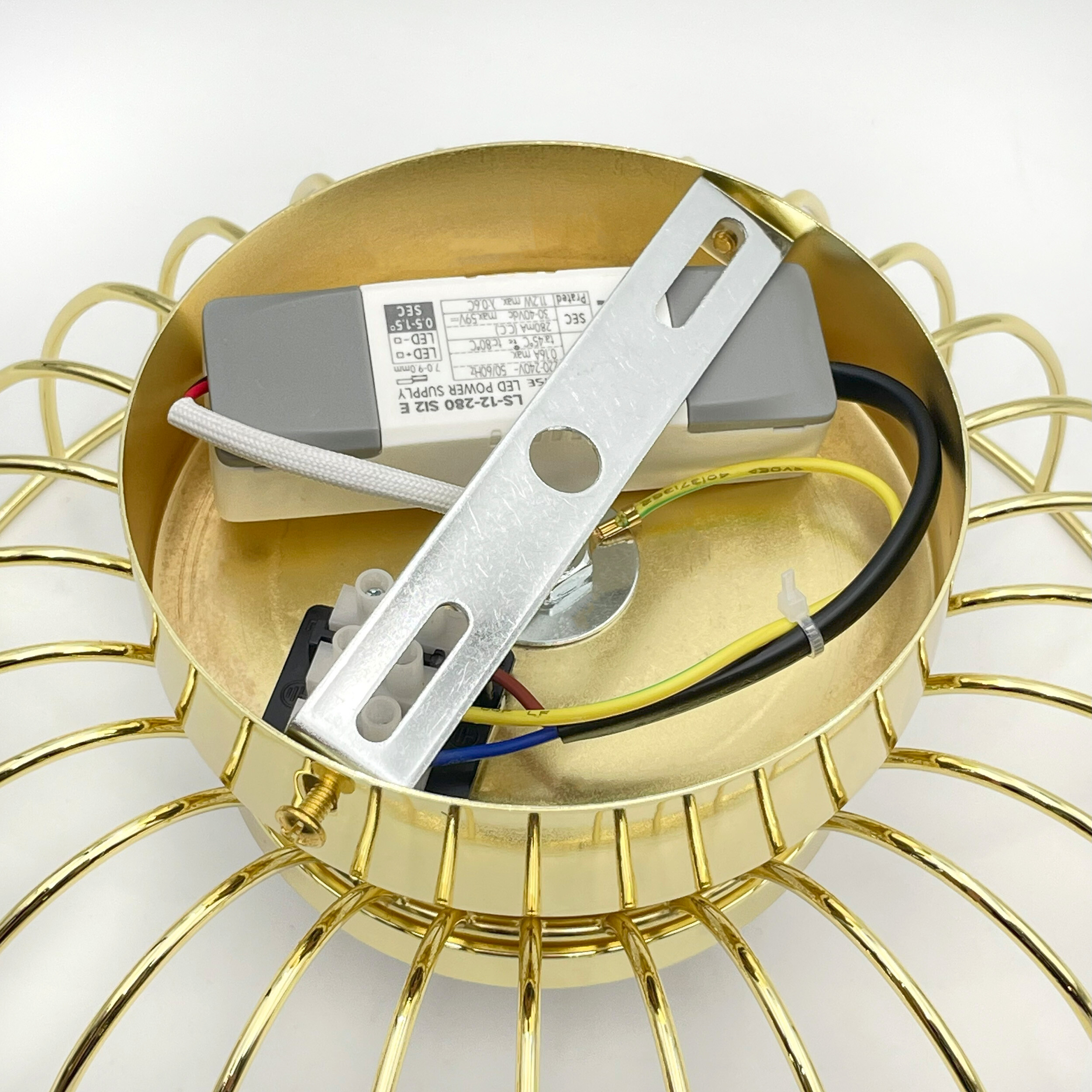 Lamkur Deckenleuchte gold Stahl B/H/L: ca. 27x27x17 cm