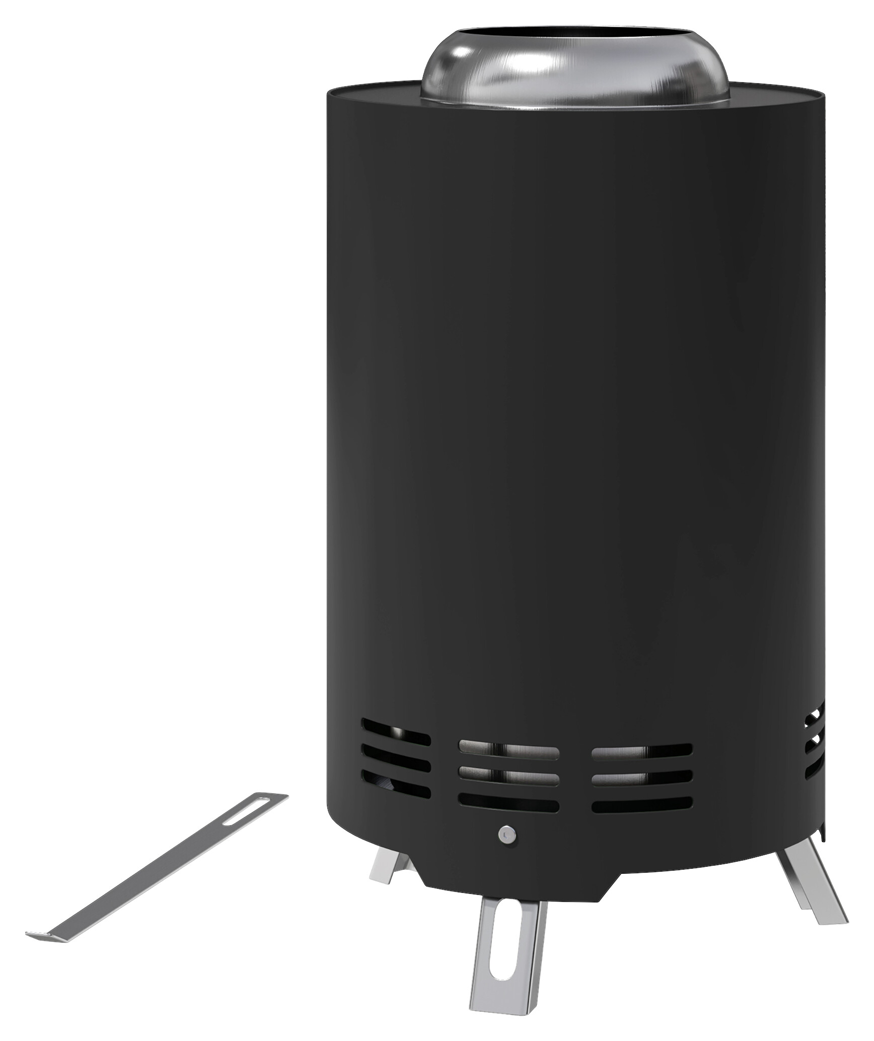 Outsunny Feuerschale schwarz Edelstahl B/H/L: ca. 16x25x16 cm