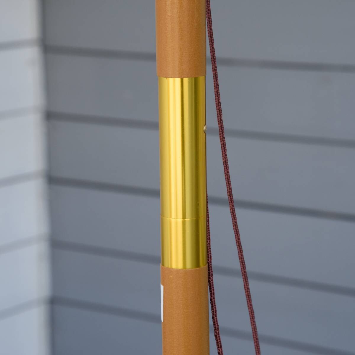 Outsunny Sonnenschirm khaki Bambus H/D: ca. 250x300 cm