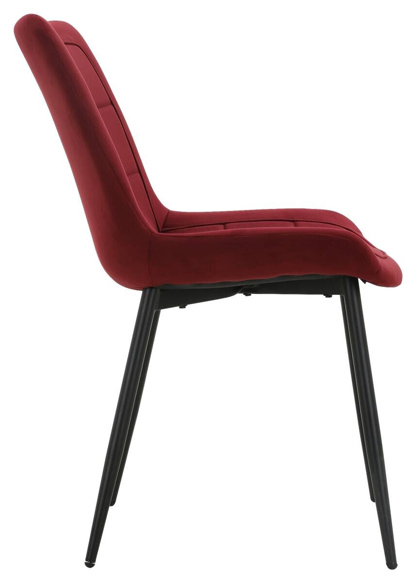 Stuhl KIRA bordeaux Samtoptik B/H/T: ca. 59,5x82,5x49 cm